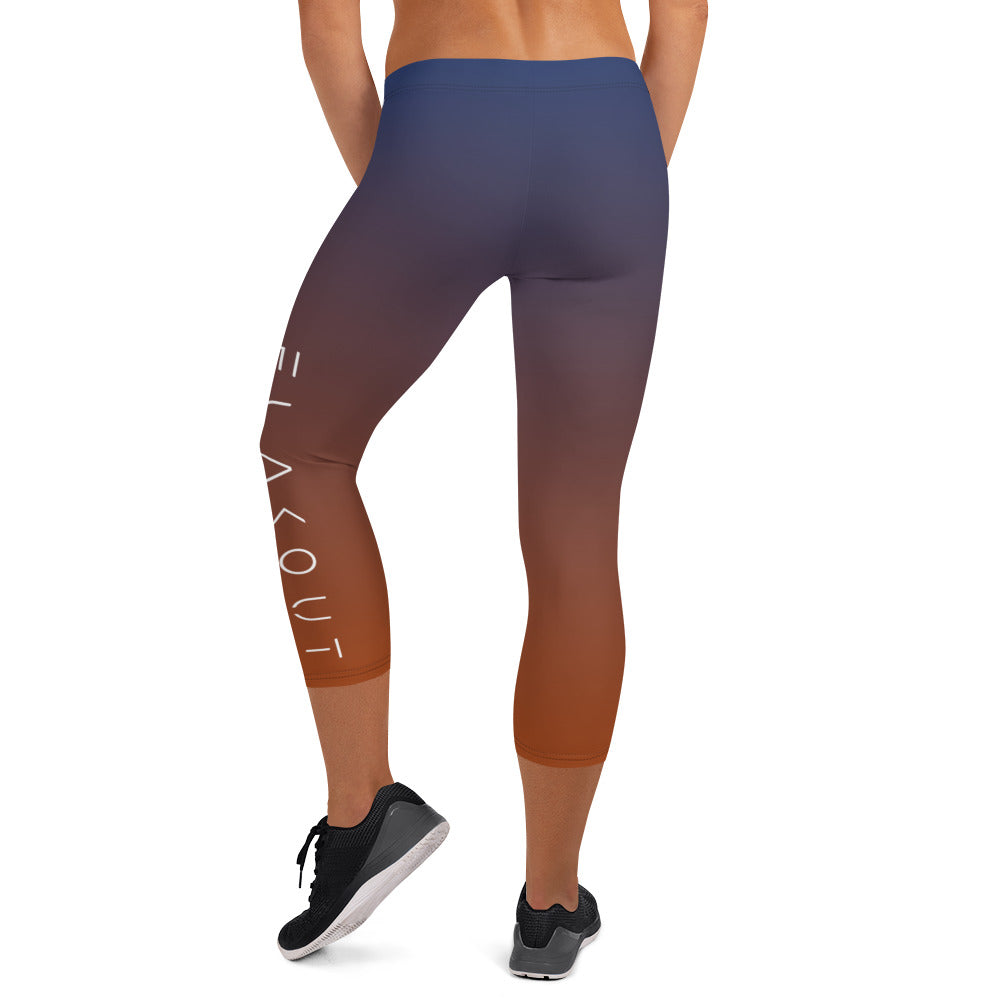 Ocean Bonfire Women's Capri Leggings - FLAKOUT