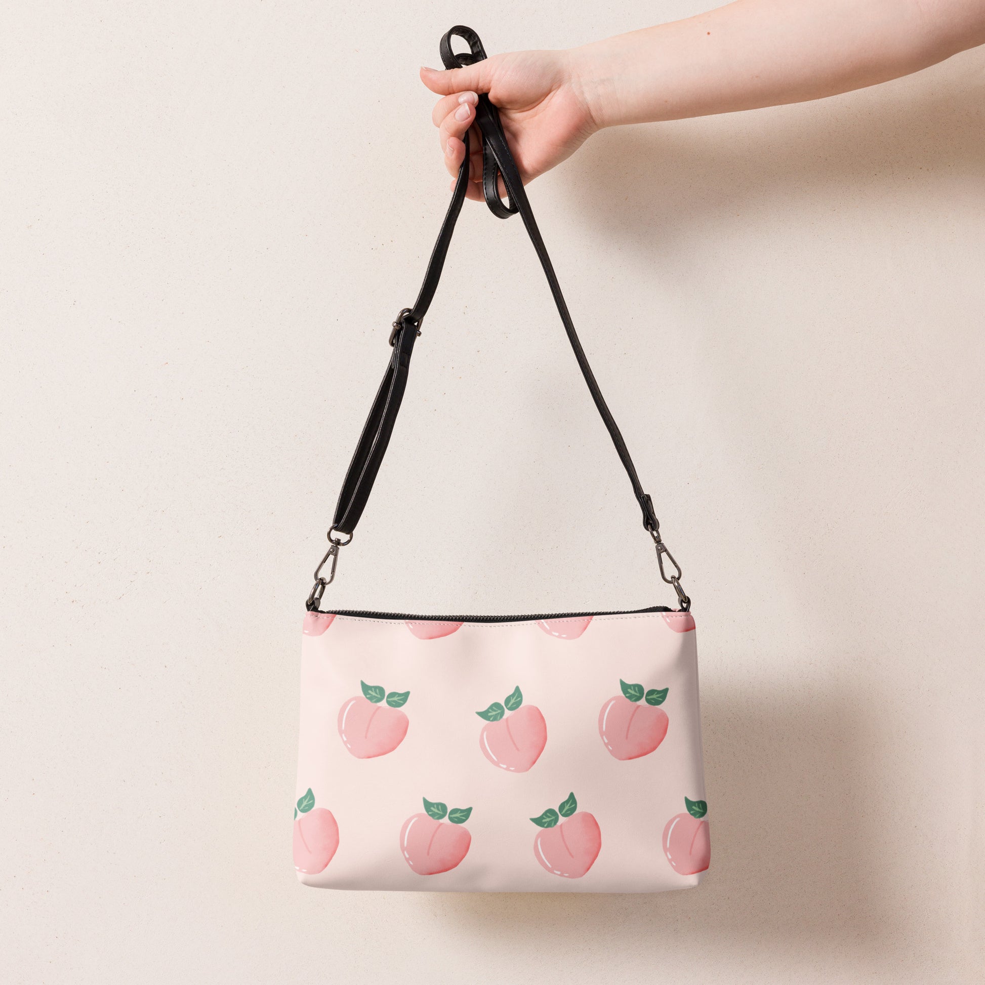 Peach Nectar Leather Crossbody Bag - FLAKOUT