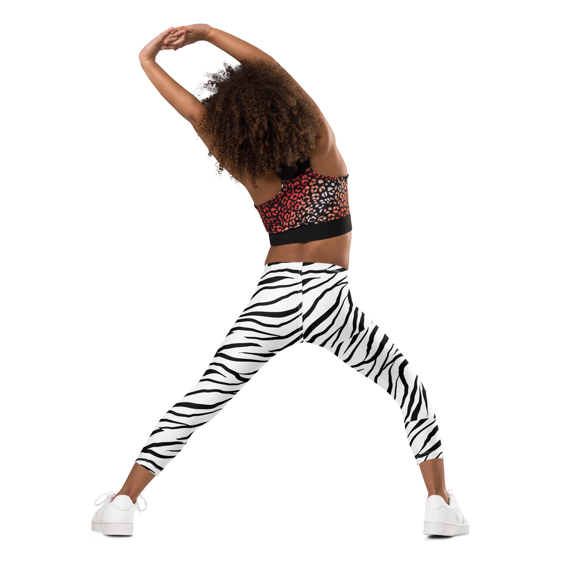 Striped Zebra Vibrance Girl's Leggings - FLAKOUT