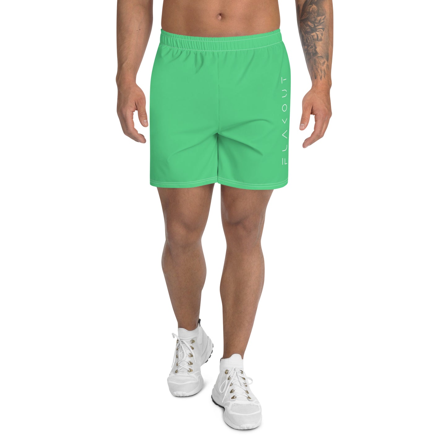 Serene Seagrass Men's Recycled Athletic Shorts - FLAKOUT