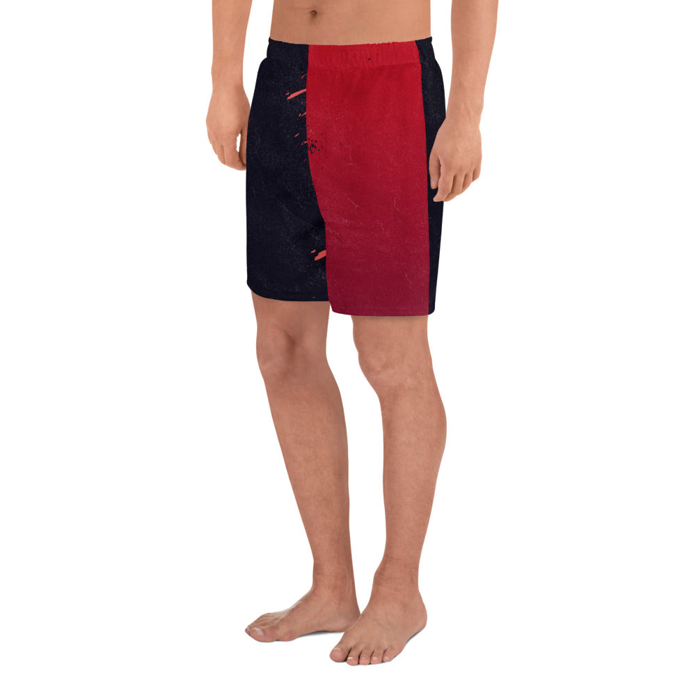 Men's Swim - Athletic Shorts Red Black Crush - FLAKOUT