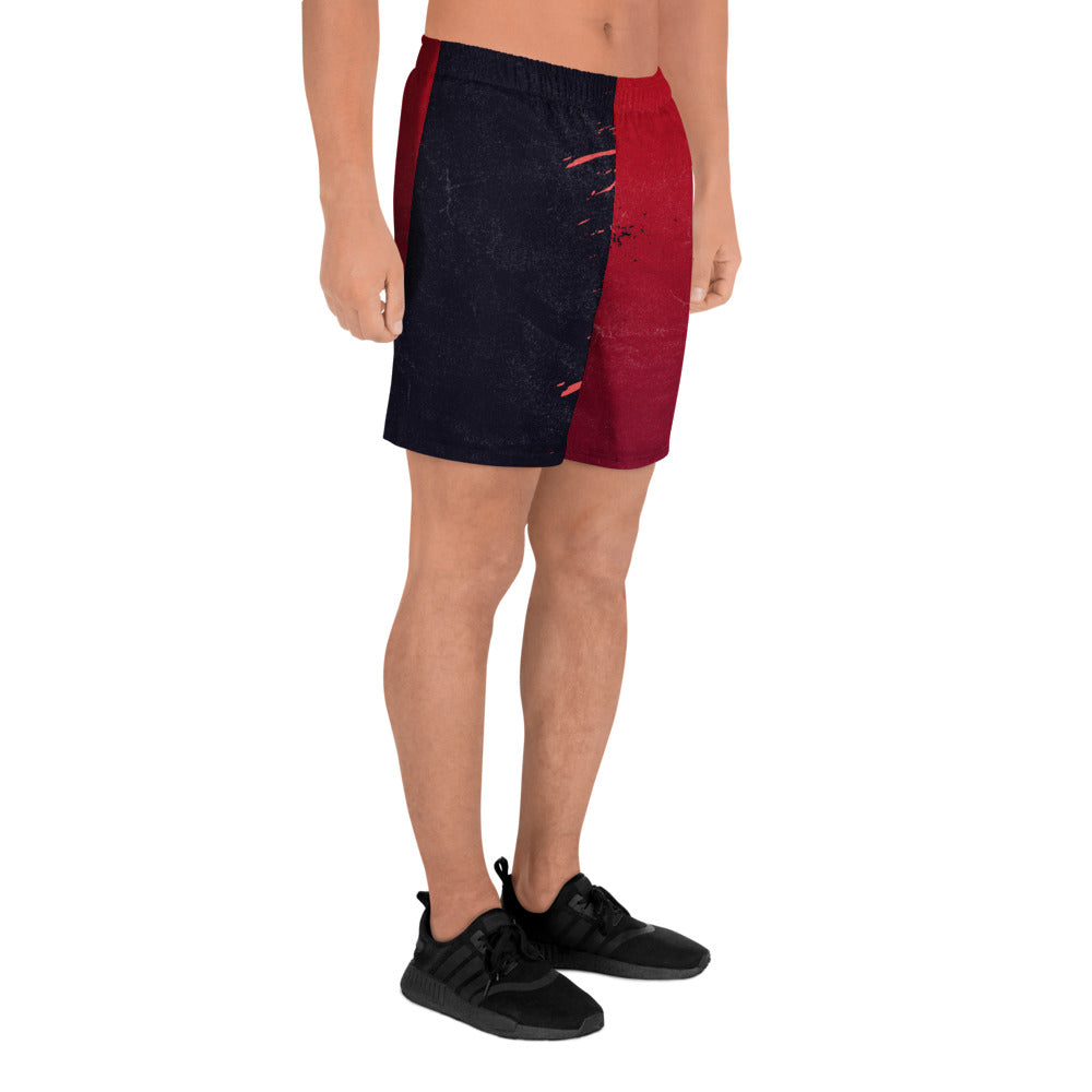 Men's Swim - Athletic Shorts Red Black Crush - FLAKOUT