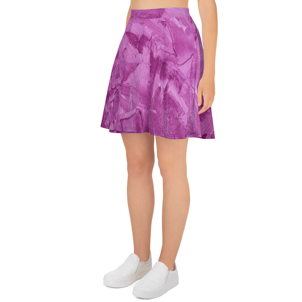 Ebonized Mulberry Women's Skater Skirt - FLAKOUT