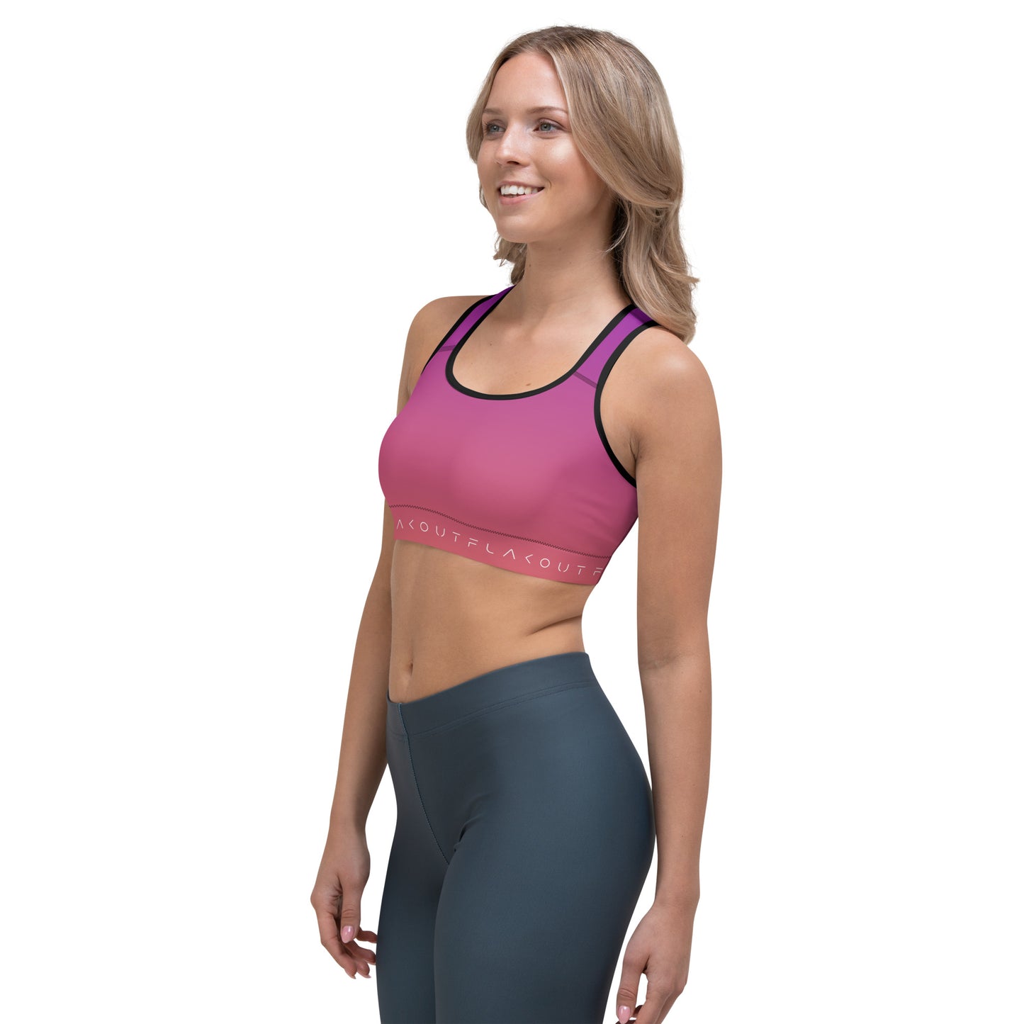 Berry Sunset Women's Sports Performance Bra - FLAKOUT