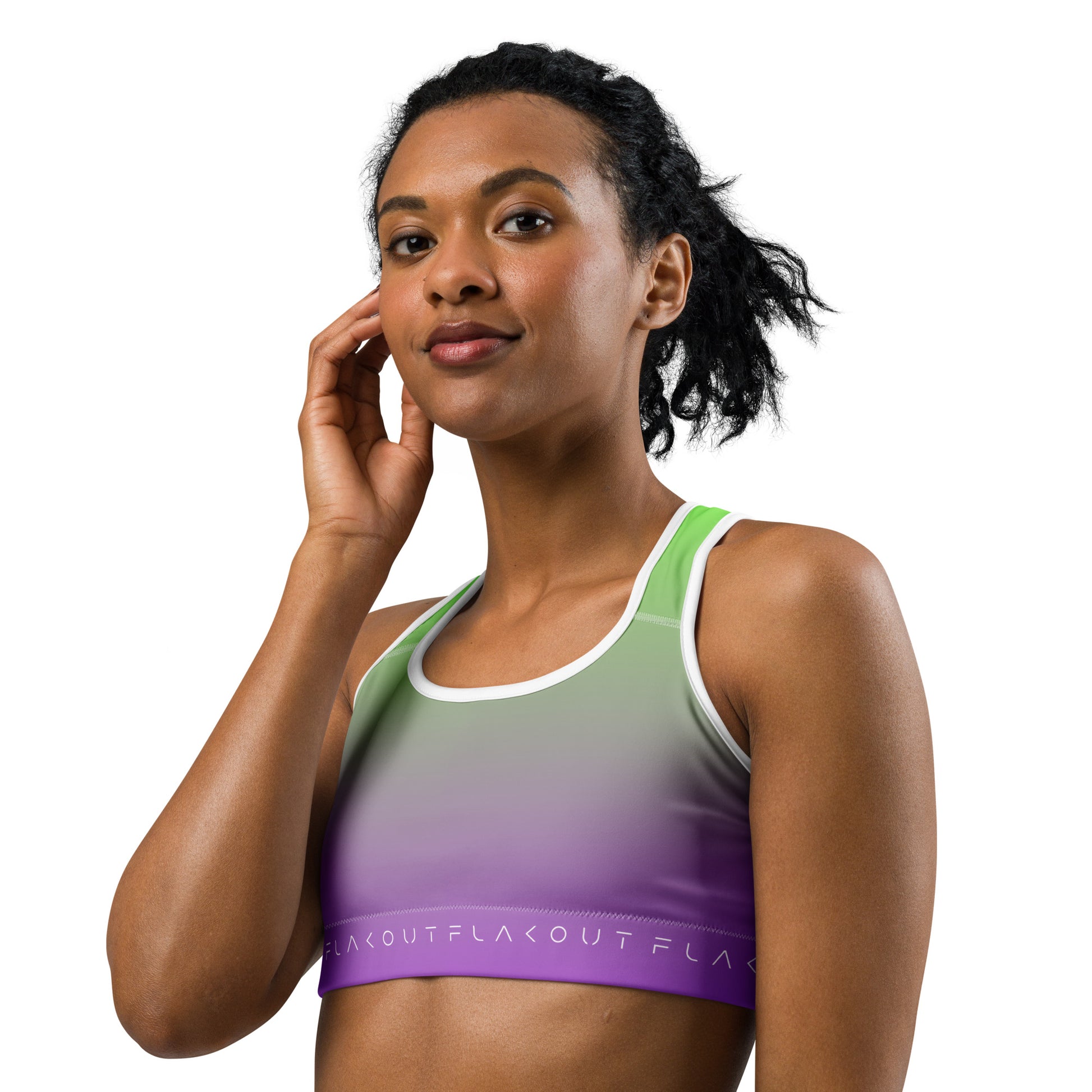 Lime Zest Women's Sports Performance Bra - FLAKOUT