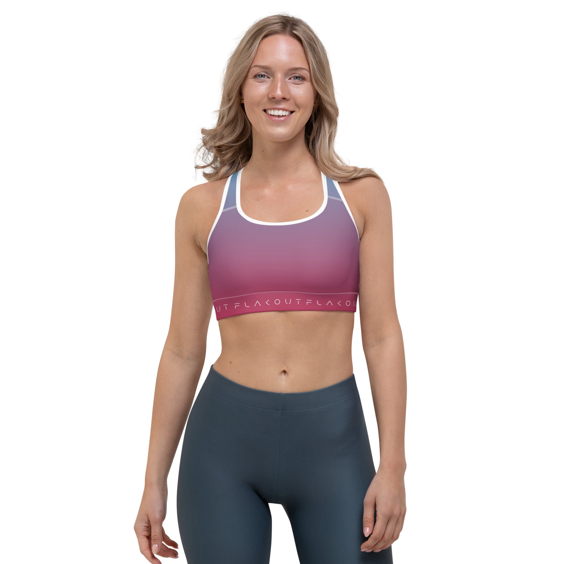 Cherry Sky Women's Sports Performance Bra - FLAKOUT