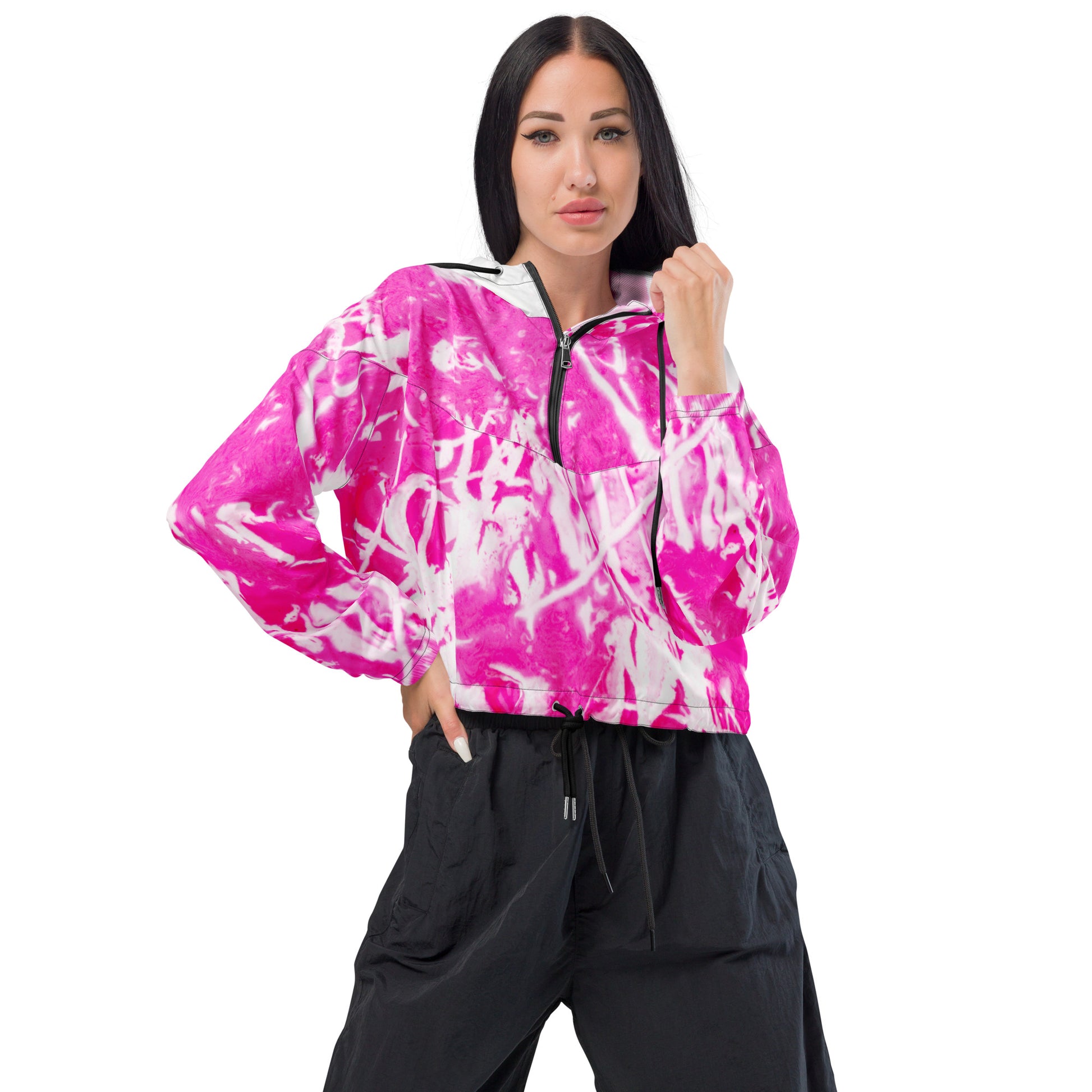 Velvet Aura Women’s Cropped Windbreaker - FLAKOUT