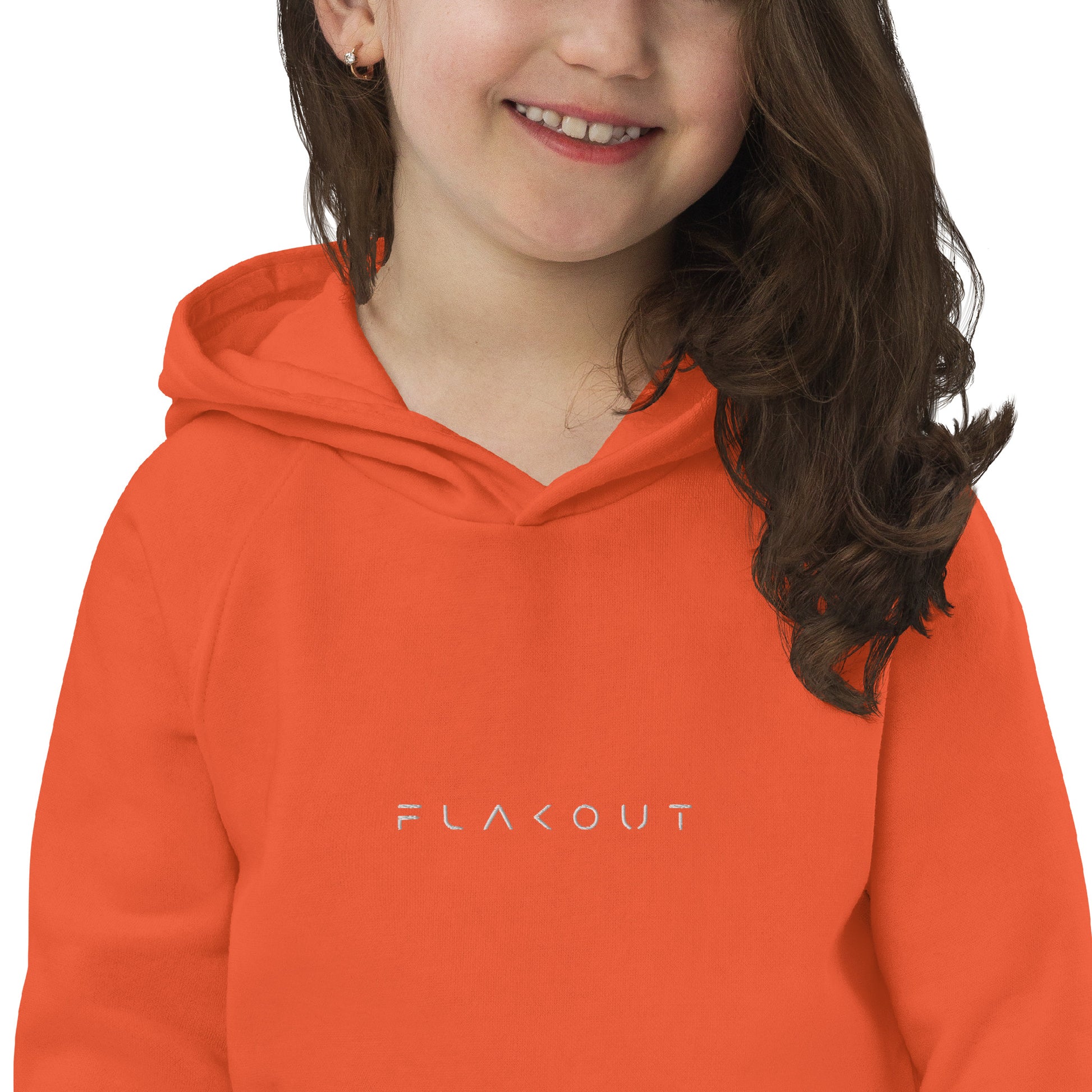 FLAKOUT Logo Embroidered Kid's Recycled Hoodie - FLAKOUT