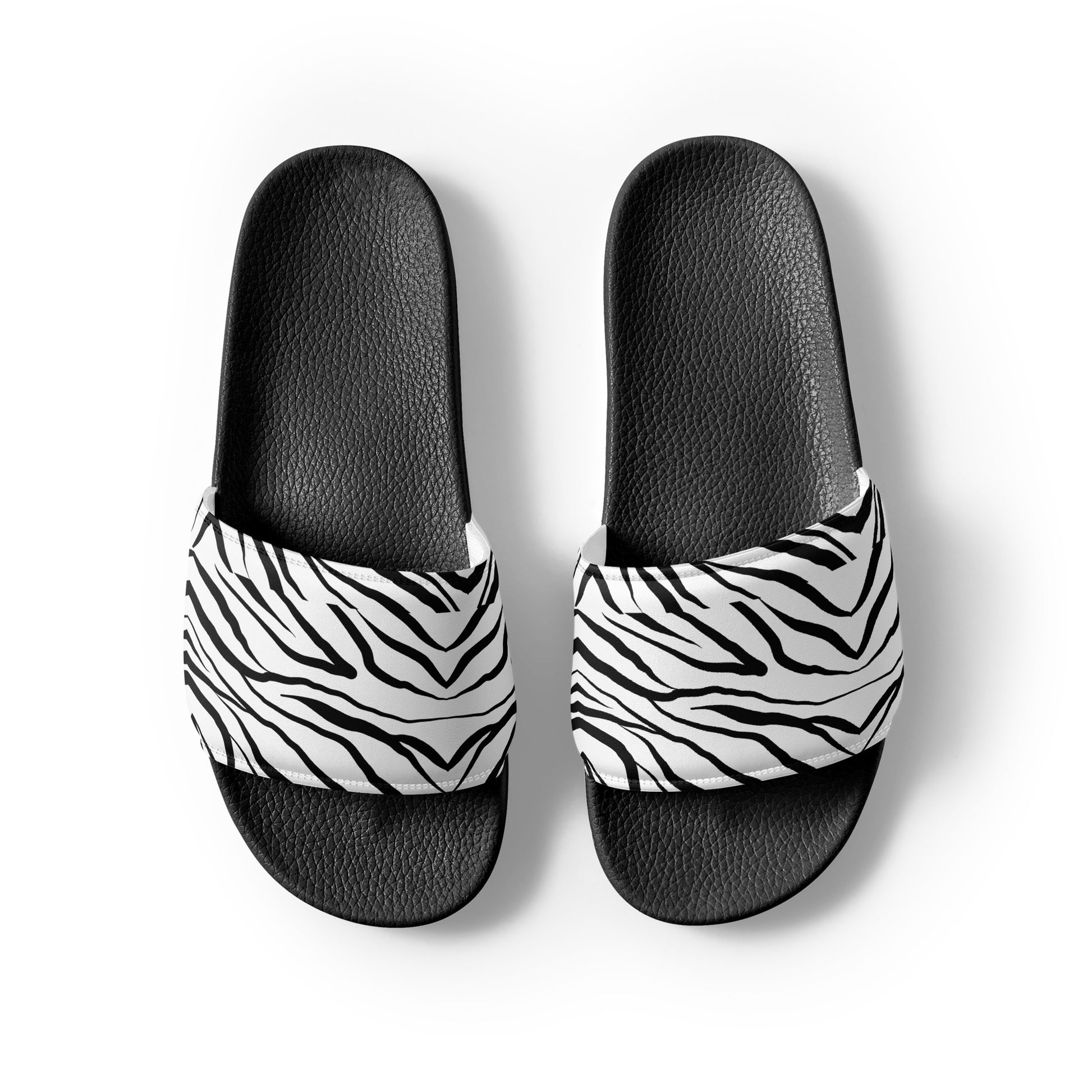 Striped Zebra Vibrance Men’s Slides - FLAKOUT