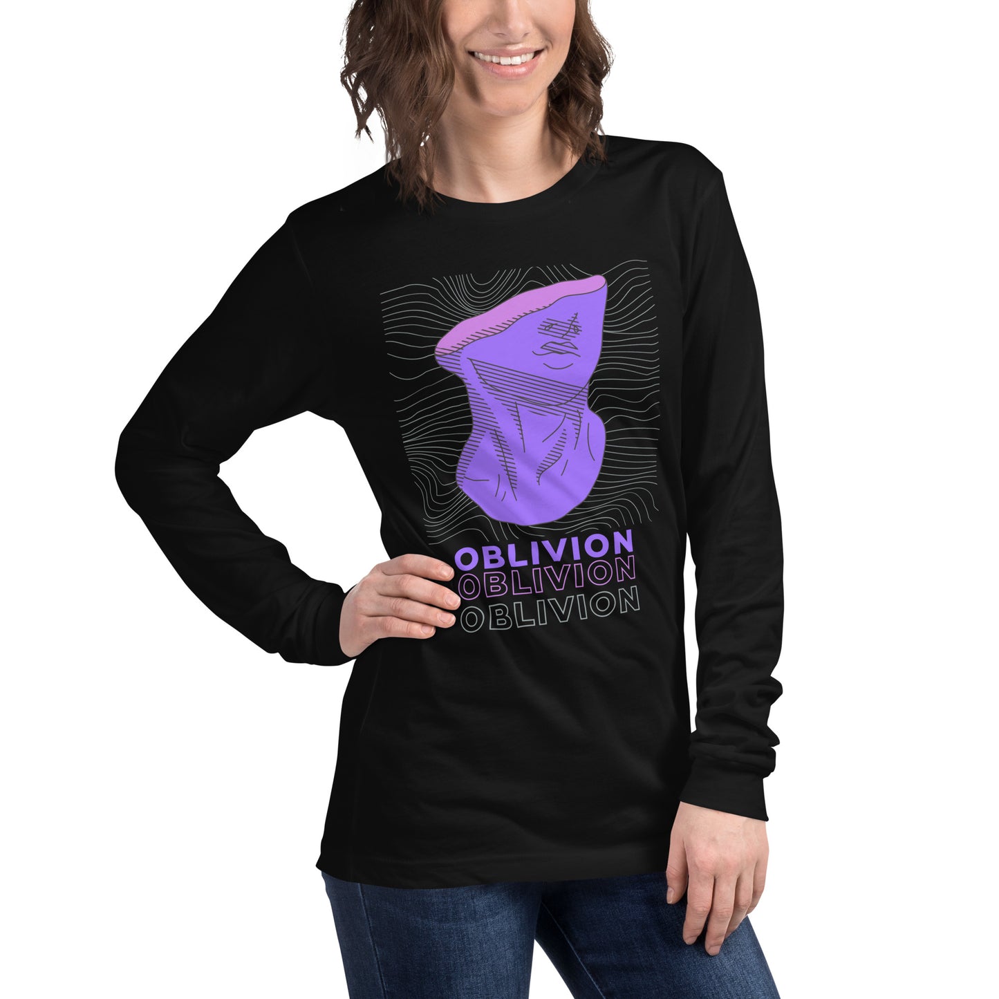 Violet Veil Of Oblivion Long Sleeve Tee - FLAKOUT