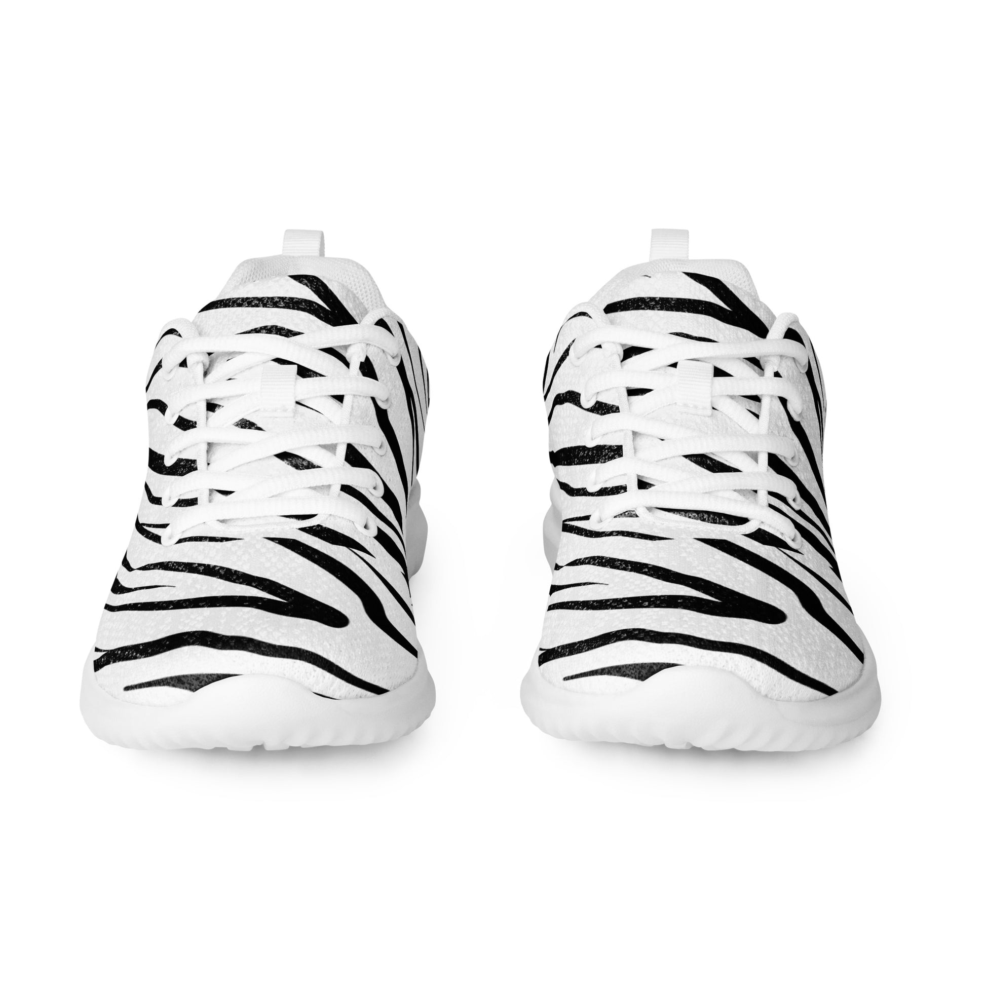 Striped Zebra Vibrance Women’s Athletic Shoes - FLAKOUT