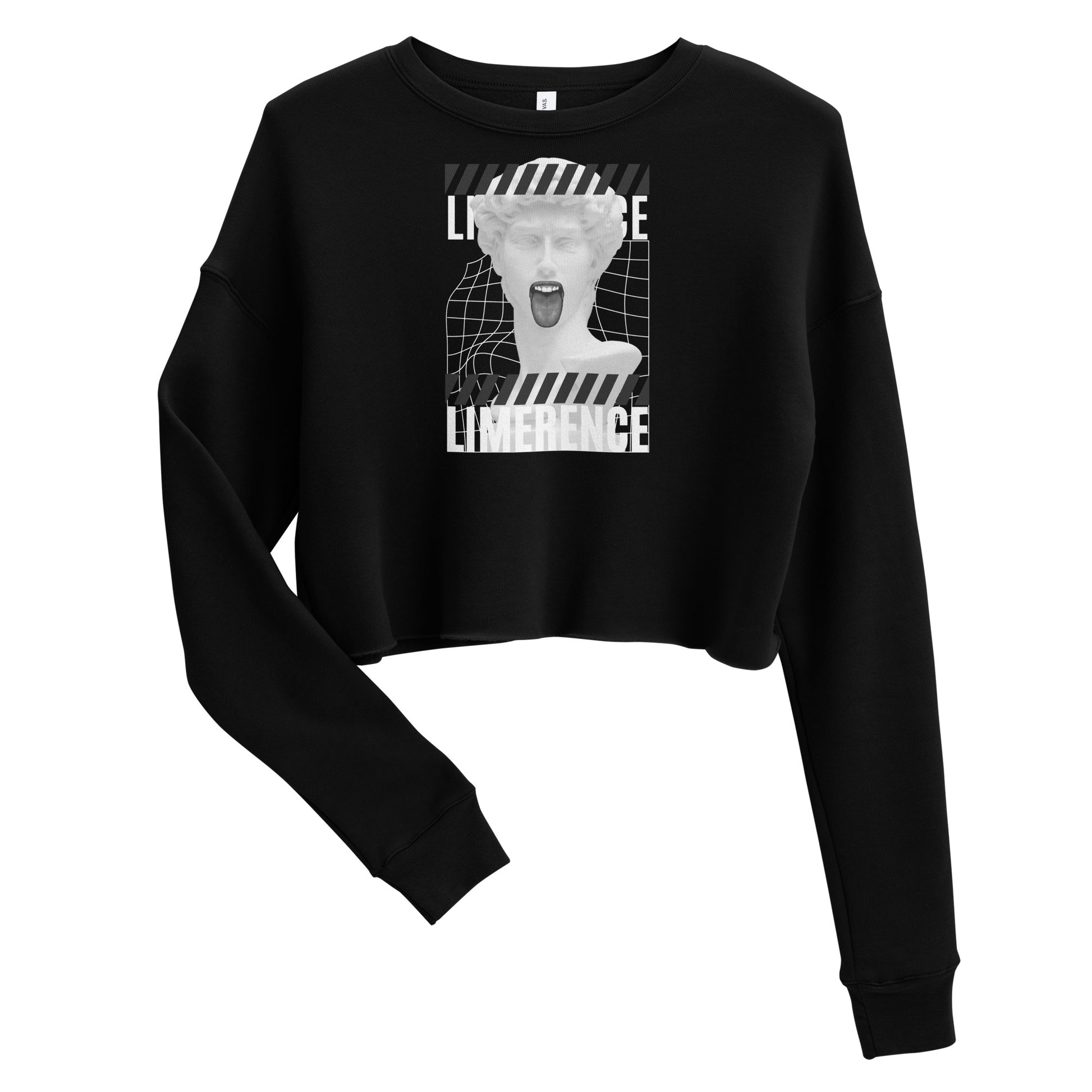 Limerence Women's Crop Sweatshirt - Black - FLAKOUT