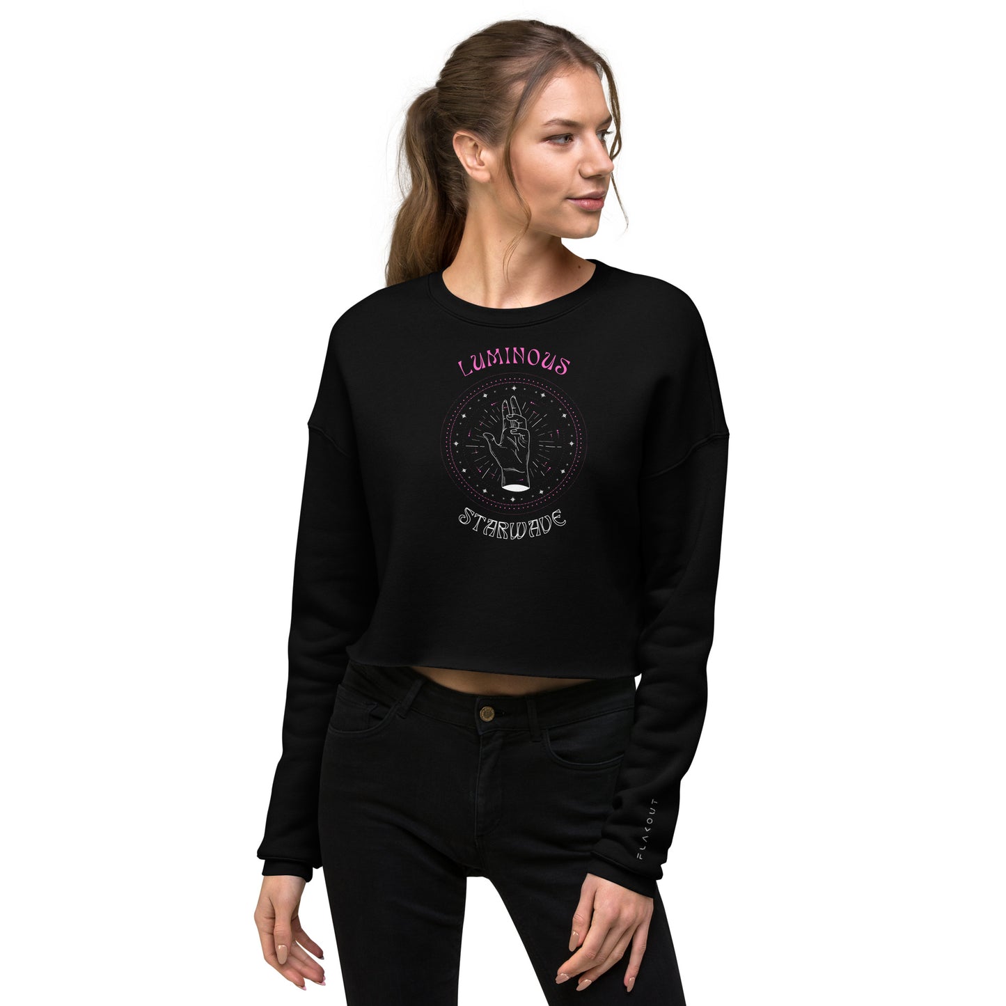 Luminous Starwave Women's Crop Sweatshirt - FLAKOUT