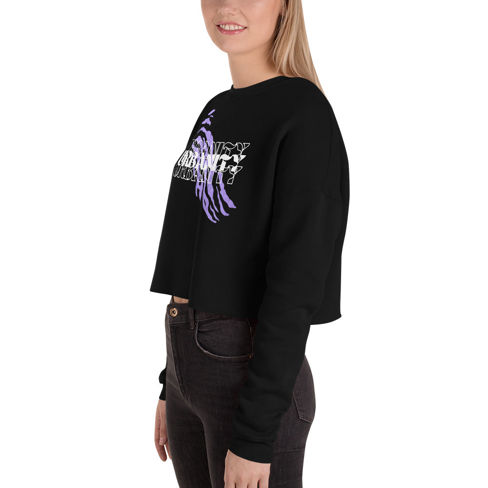 Streetwise Urbanity Women's Crop Sweatshirt - Black - FLAKOUT