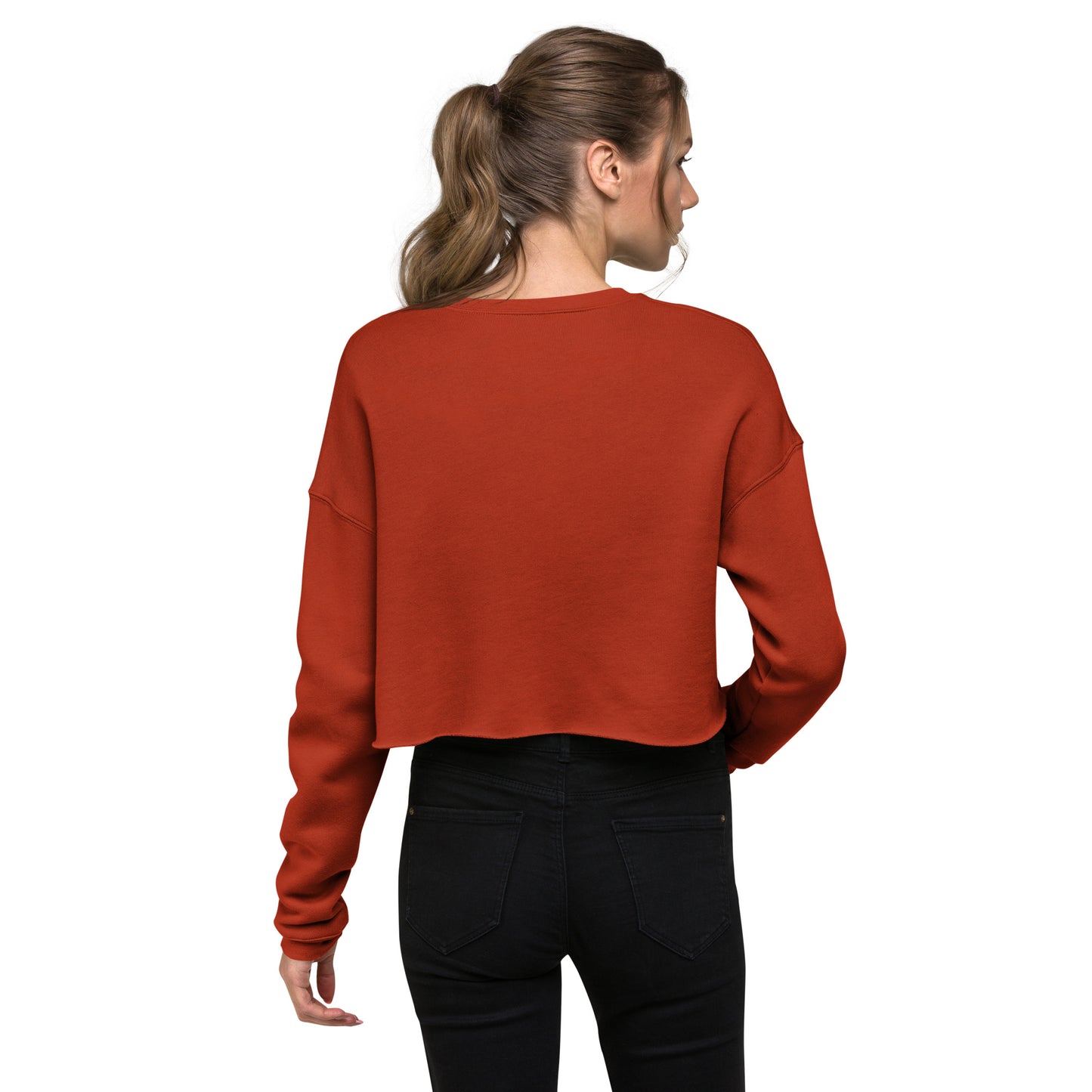 Gorgeous Opullent Allure Women's Crop Sweatshirt - Brick - FLAKOUT