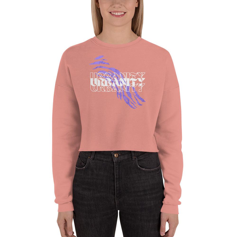 Streetwise Urbanity Women's Crop Sweatshirt - Mauve - FLAKOUT