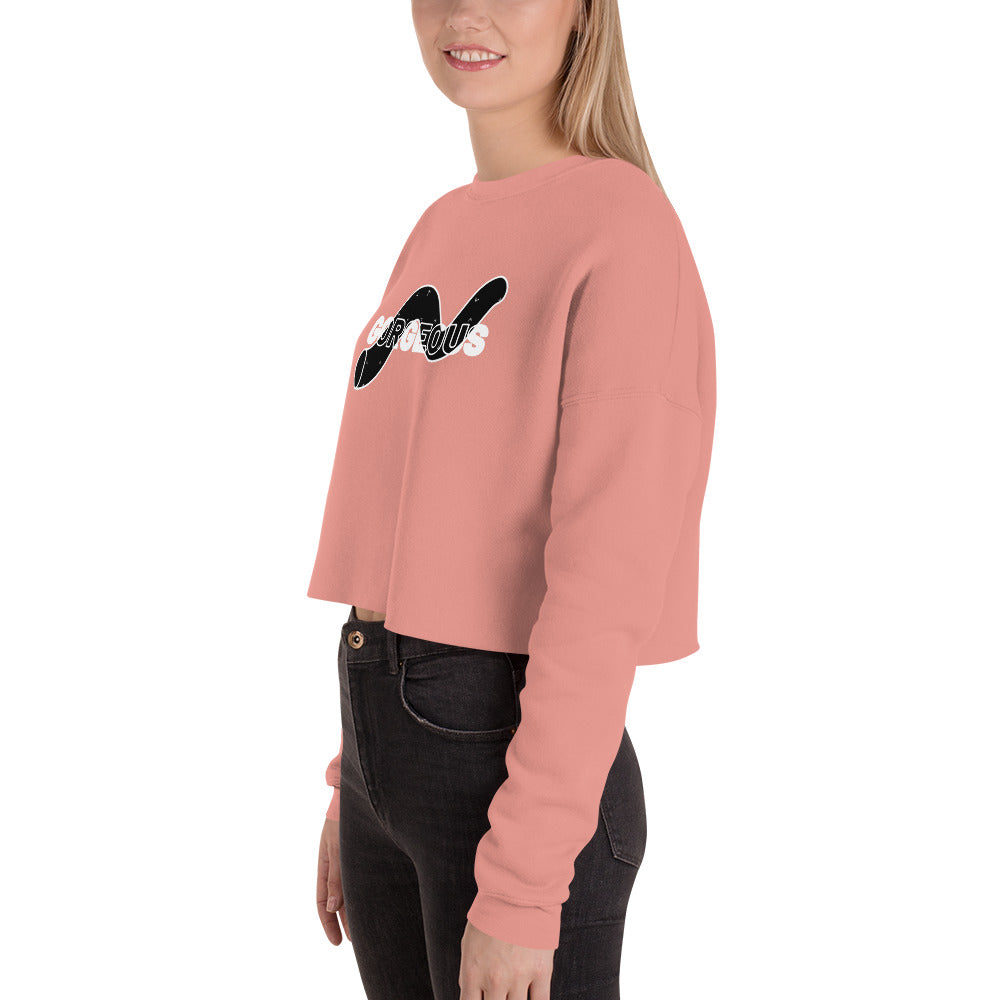 Gorgeous Opullent Allure Women's Crop Sweatshirt - Mauve - FLAKOUT