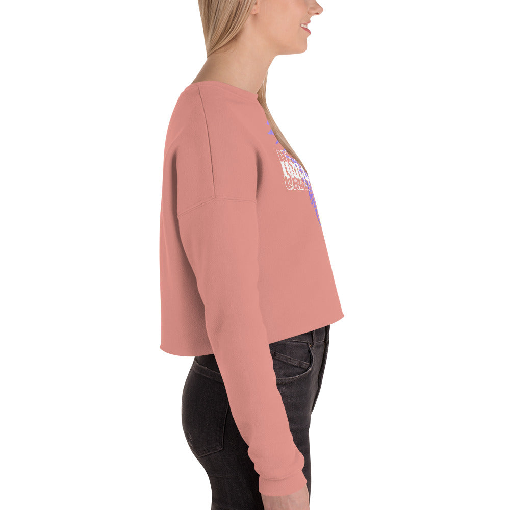 Streetwise Urbanity Women's Crop Sweatshirt - Mauve - FLAKOUT