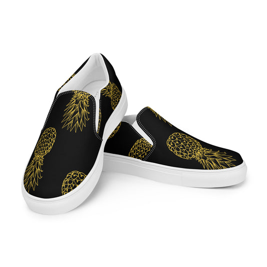 Pineapple Bliss Women's Slip-On Canvas Shoes - FLAKOUT