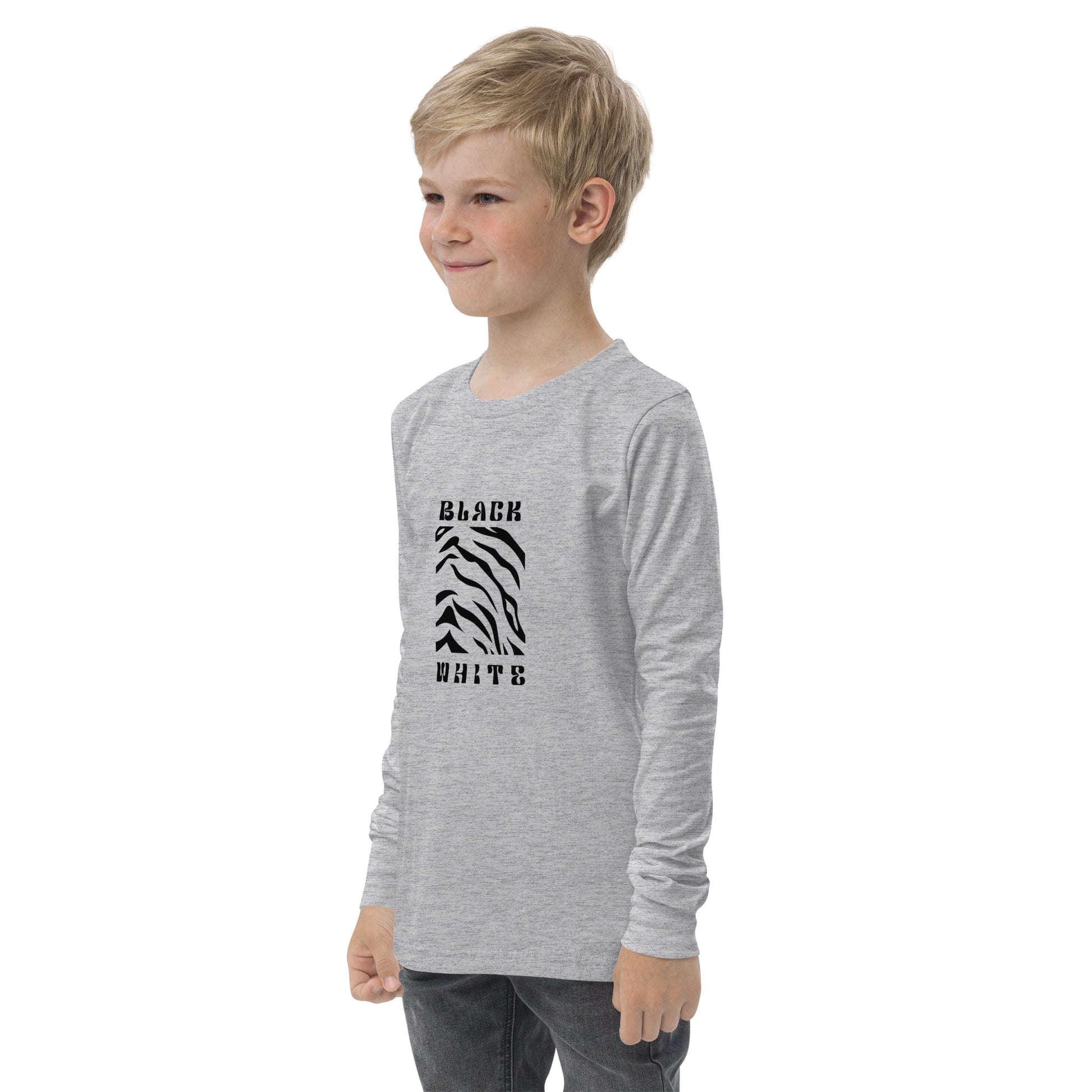 Opulent Onyx Tiger Kid's Long Sleeve Shirt - FLAKOUT