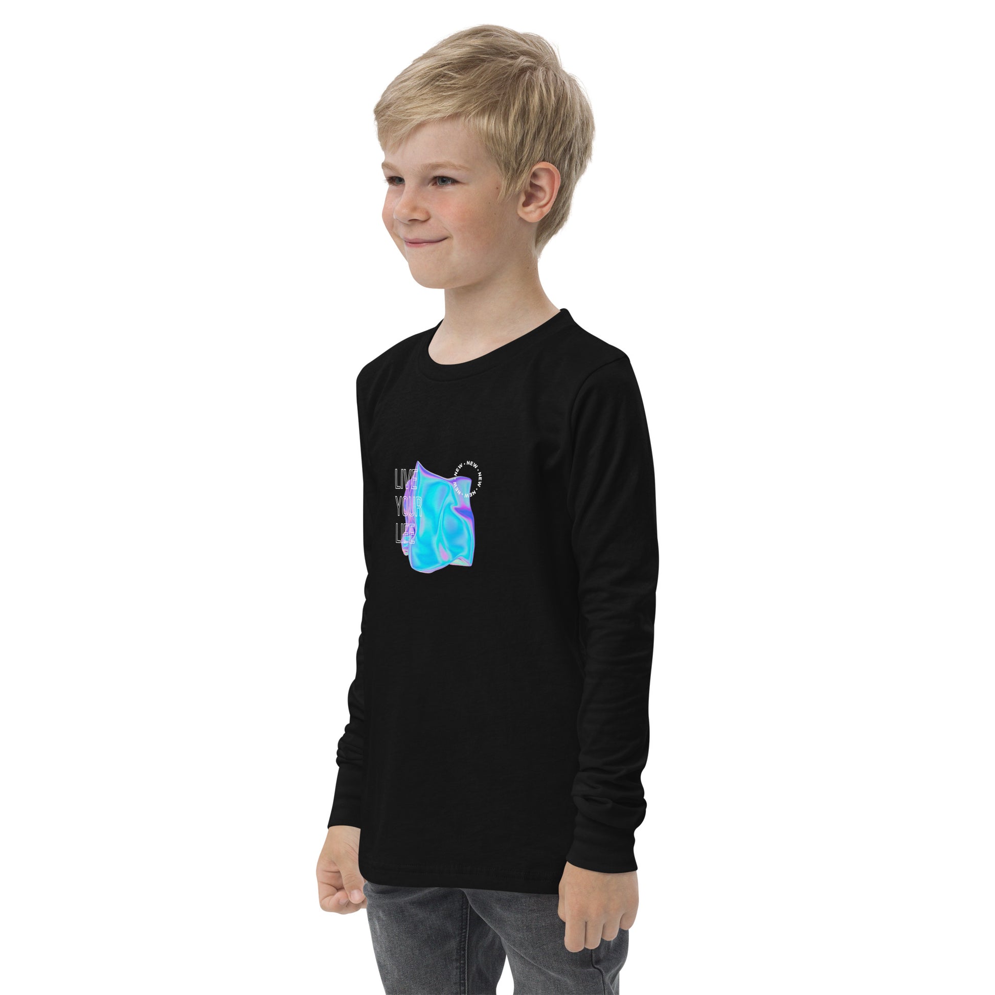 Vivid Existence Live Your Life Kid's Long Sleeve Shirt - FLAKOUT