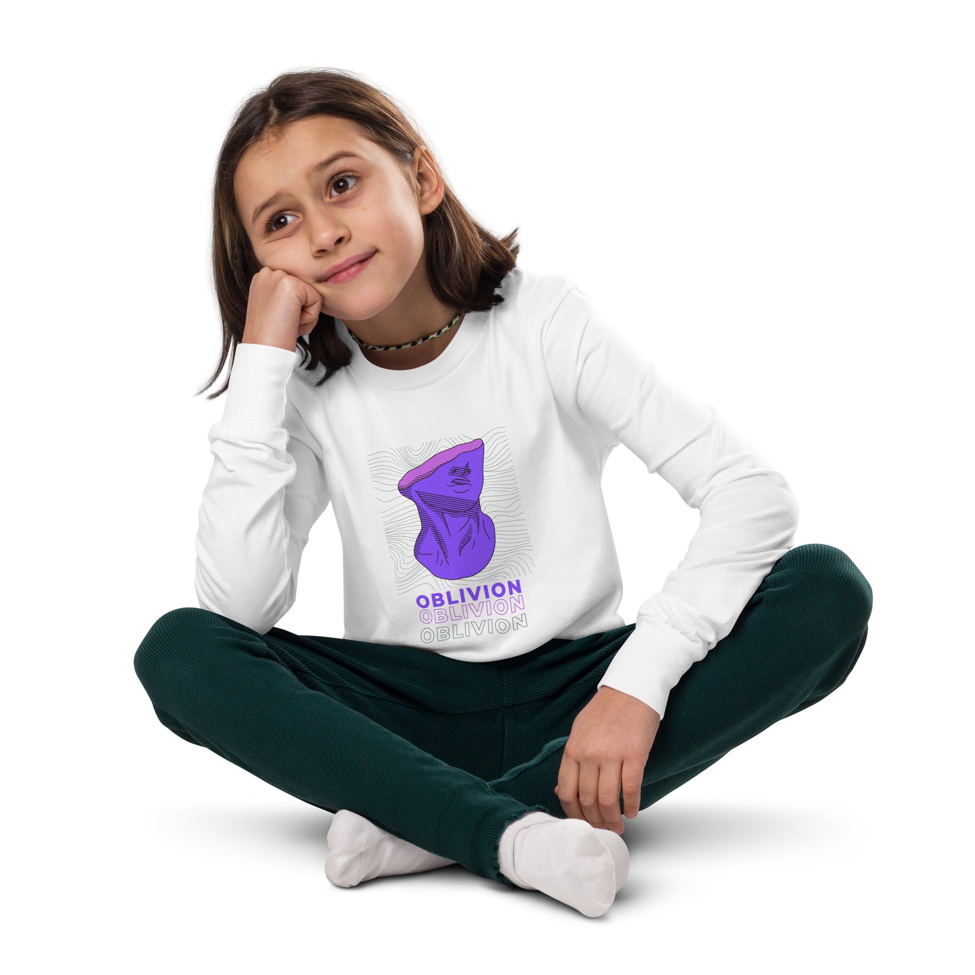 Violet Veil Of Oblivion Kid's Long Sleeve Shirt - FLAKOUT