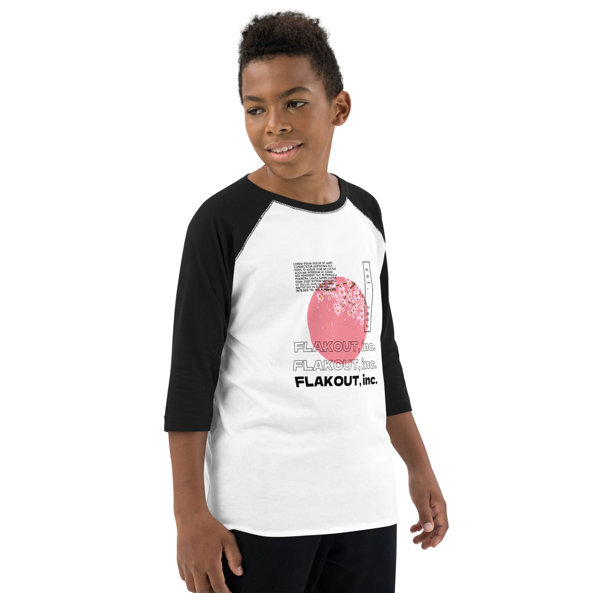 Zen Blossom Kid's Baseball Shirt - FLAKOUT